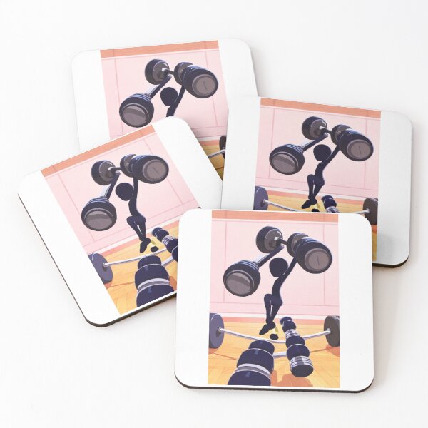 Item preview, Illustration - Absurd and Dynamic Style, Surreal Weightlifting Scene designed and sold by Reverso-Design.