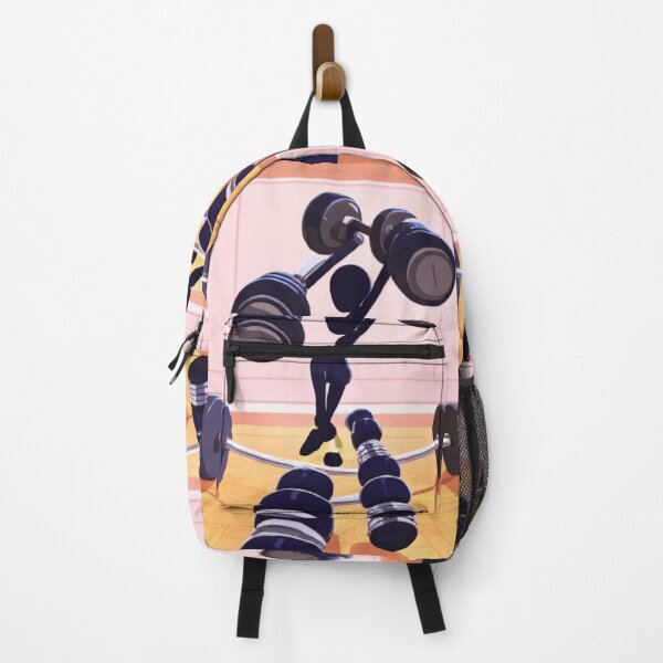 Item preview, Illustration - Absurd and Dynamic Style, Surreal Weightlifting Scene designed and sold by Reverso-Design.