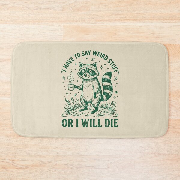 Item preview, Introvert Raccoon Says Weird Stuff Meme designed and sold by dudelinart.