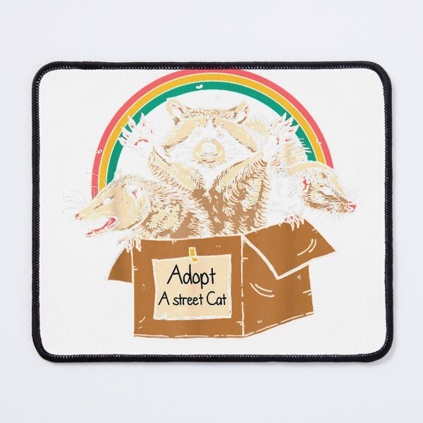 Item preview, Adopt A Street Cat Shirt Funny Opossum Raccoon Skunk Vintage T-Shirt designed and sold by Juvestore24.