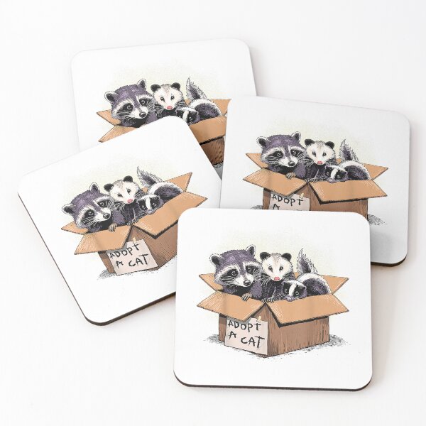 Item preview, Adopt A Cat Shirt Raccoon Opossum Skunk Adopt A Street Cat T-Shirt designed and sold by Aru Pxle.