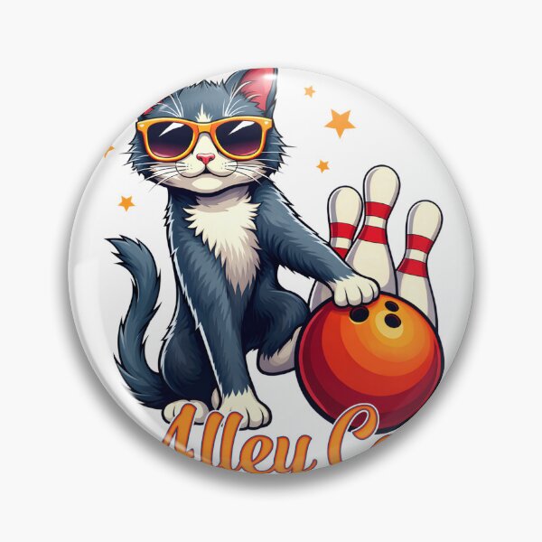 Item preview, Alley a Cat Bowling Player Retro Sunglasses Kitty Sport Long Sleeve T-Shirt designed and sold by dDariaallofthat.
