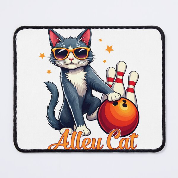 Item preview, Alley a Cat Bowling Player Retro Sunglasses Kitty Sport Long Sleeve T-Shirt designed and sold by dDariaallofthat.