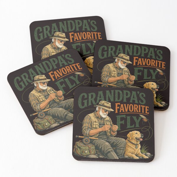 Item preview, Grandpa's Favorite Fly – Fly Fishing Vintage Design designed and sold by Tadeusz1.