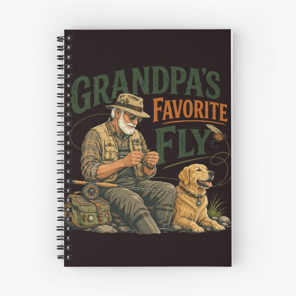 Item preview, Grandpa's Favorite Fly – Fly Fishing Vintage Design designed and sold by Tadeusz1.