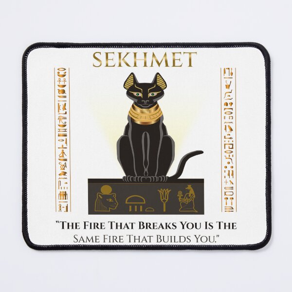 Item preview, Sekhmet · The Fire That Breaks You Is The Same Fire That Builds You · Egyptian Goddess Art designed and sold by PharaohDArt.