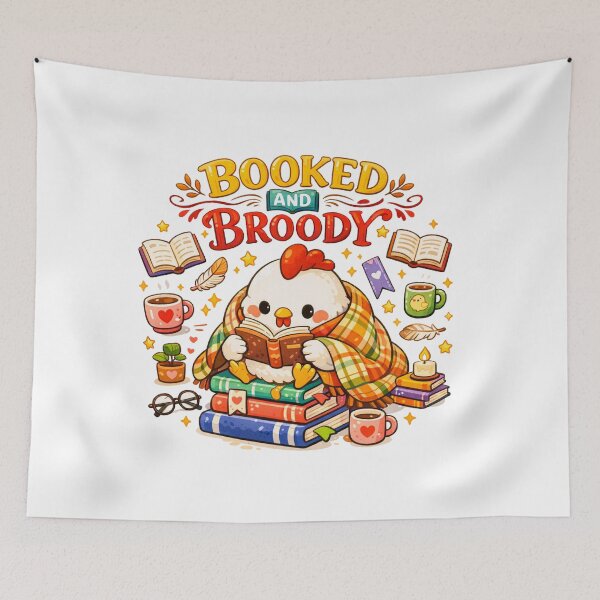 Item preview, Booked and Broody Chicken designed and sold by Chill Chicken Studio.