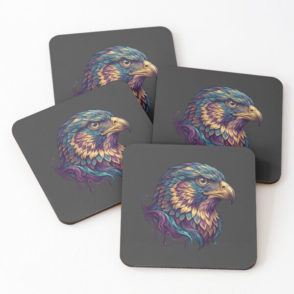 Item preview, Majestic Eagle Portrait Vibrant Artistic Feather Illustration designed and sold by artscripts.