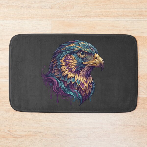 Aperçu de l'œuvre Majestic Eagle Portrait Vibrant Artistic Feather Illustration créée et vendue par artscripts.