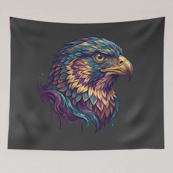 Item preview, Majestic Eagle Portrait Vibrant Artistic Feather Illustration designed and sold by artscripts.