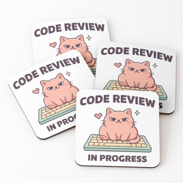 Item preview, Code Review In Progress Kawaii Cat Keyboard designed and sold by Bianca Oltean.