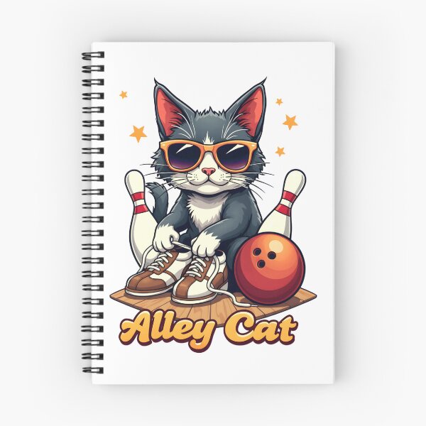 Item preview, Alley Cat Bowling Funny Cute Cat Bowler Graphic Long Sleeve T-Shirt designed and sold by JankoZED.