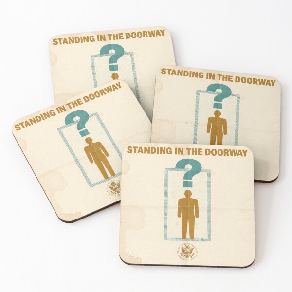 Item preview, Department of Standing in the Doorway Deciding Retro Poster designed and sold by PictorialWhimsy.