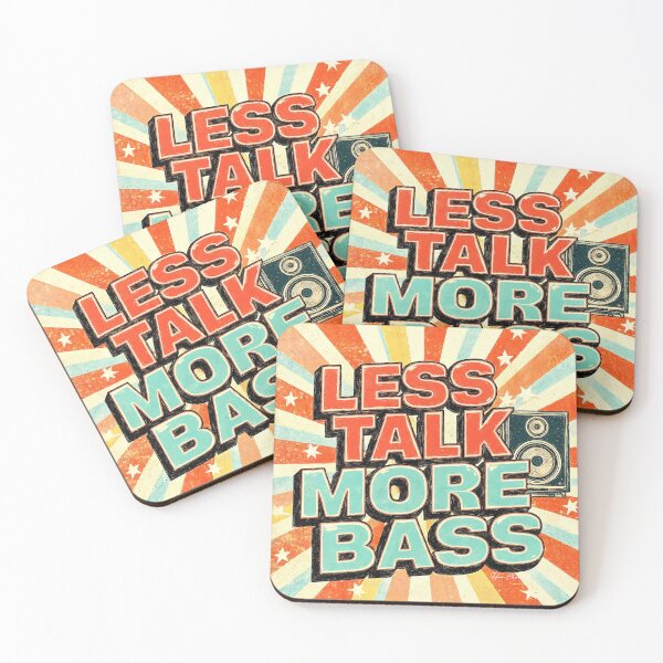 Item preview, Less Talk More Bass Retro Psychedelic Music Poster designed and sold by Hen-C-Art.