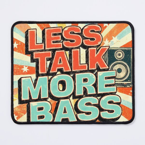 Item preview, Less Talk More Bass Retro Psychedelic Music Poster designed and sold by Hen-C-Art.