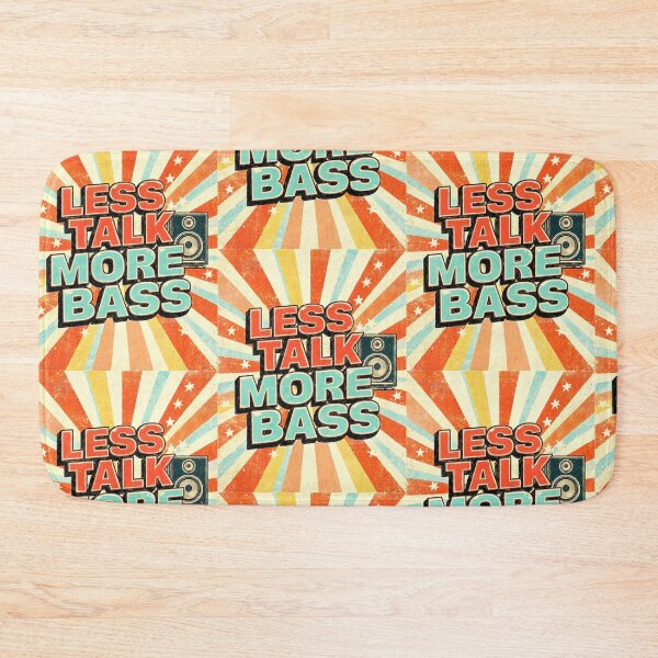 Item preview, Less Talk More Bass Retro Psychedelic Music Poster designed and sold by Hen-C-Art.