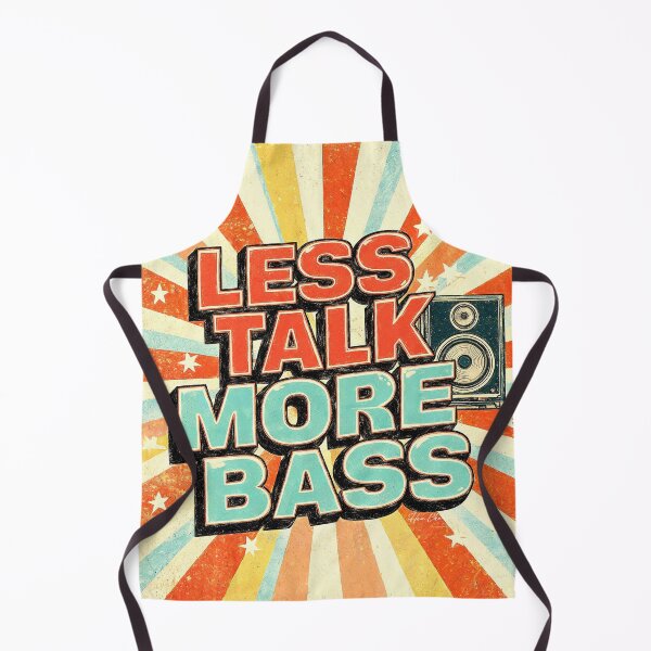 Item preview, Less Talk More Bass Retro Psychedelic Music Poster designed and sold by Hen-C-Art.