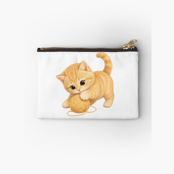 Item preview, Playful Ginger Kitten With Yarn designed and sold by apex.vibe.