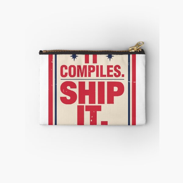 Item preview, It Compiles Ship It Vintage Coding Humor designed and sold by Bianca Oltean.