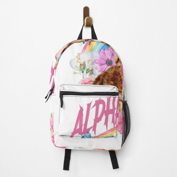 Item preview, Alpha Male Funny Cat Kitten Rainbow Floral T-Shirt designed and sold by FEeRoo.