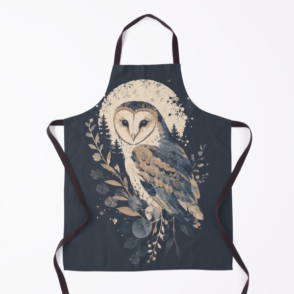 Item preview, Vintage Barn Owl Moon Art designed and sold by 0606PM.