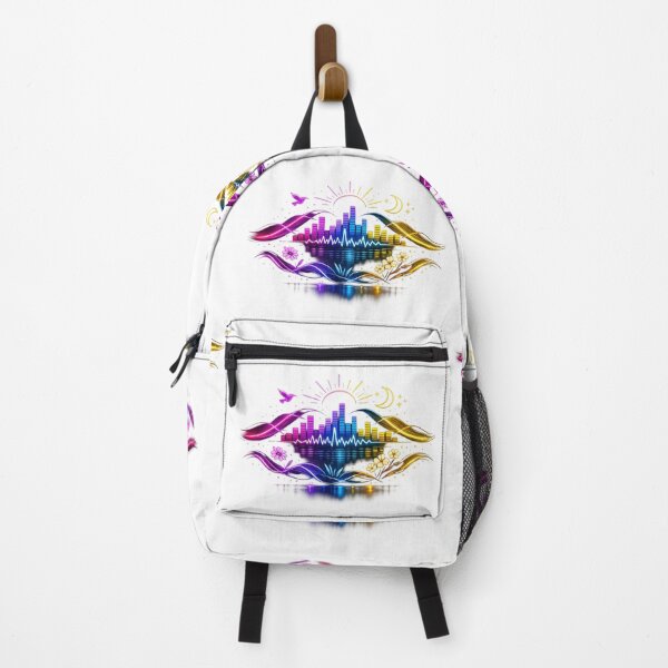 Item preview, Neon Music Equalizer Art – Aesthetic Soundwave Sun & Moon Design designed and sold by EdgeSphere.