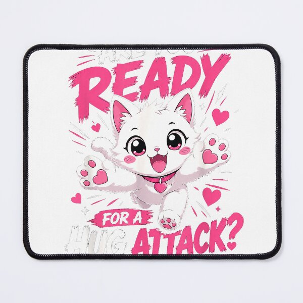 Item preview, are You Ready for A Hug Attack Cute Kitten Cat Lover Design T-Shirt designed and sold by Magoya Store ⭐⭐⭐⭐⭐.