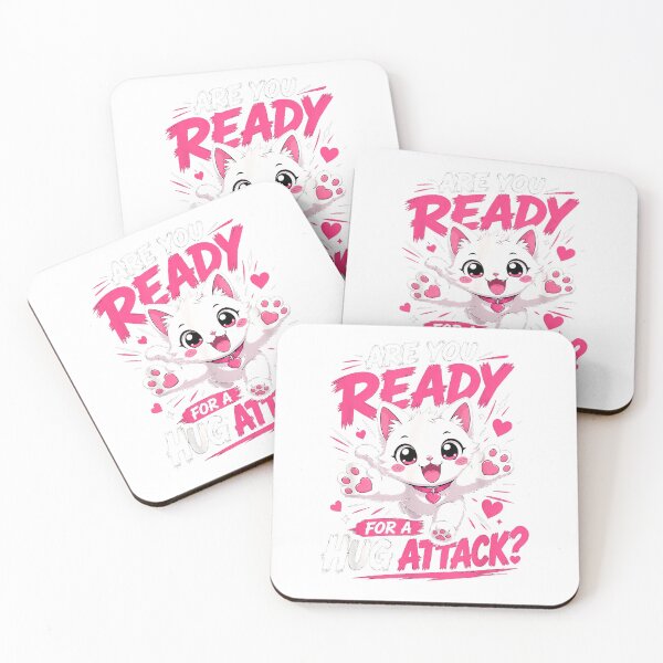 Item preview, are You Ready for A Hug Attack Cute Kitten Cat Lover Design T-Shirt designed and sold by Magoya Store ⭐⭐⭐⭐⭐.