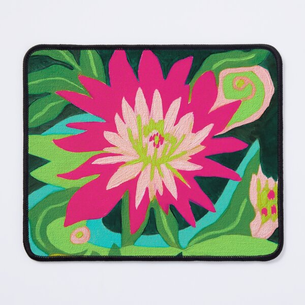 Item preview, Waterlily pink and green by Jenette Hewitt Art JKH63 designed and sold by Jenette Hewitt Art.