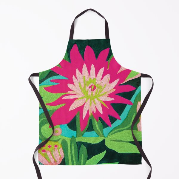 Item preview, Waterlily pink and green by Jenette Hewitt Art JKH63 designed and sold by Jenette Hewitt Art.