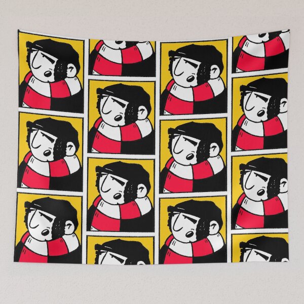Item preview, Classic Football Fan Illustration | Retro Terrace Supporter | Red & White Scarf - Pop Art designed and sold by GWARTGB.