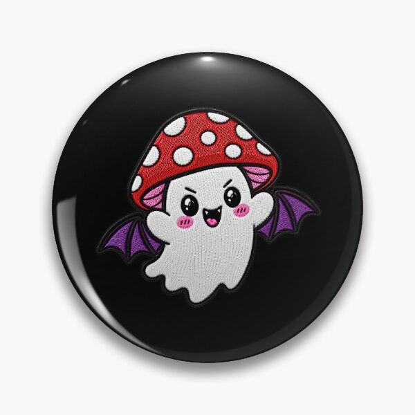 Item preview, Cute Bat Ghost Kawaii Embroidery Patch Design Mushroom Boo designed and sold by ColorSplash123.