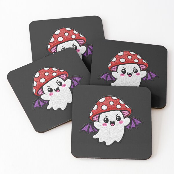Item preview, Cute Bat Ghost Kawaii Embroidery Patch Design Mushroom Boo designed and sold by ColorSplash123.