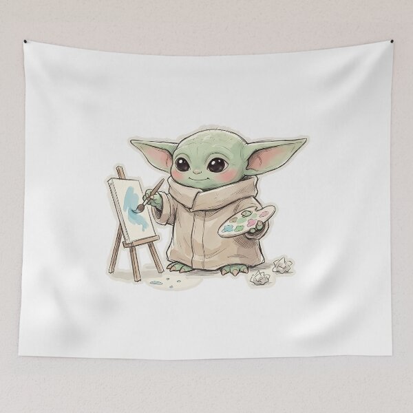 Item preview, BABY YODA PAINTER designed and sold by LIS AND MELIVERSO.