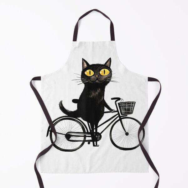 Item preview, Bicycle Cat Funny Black Cat On A Bike, Biking Kitty T-Shirt designed and sold by ‘Nothing Scares Me’ Store.