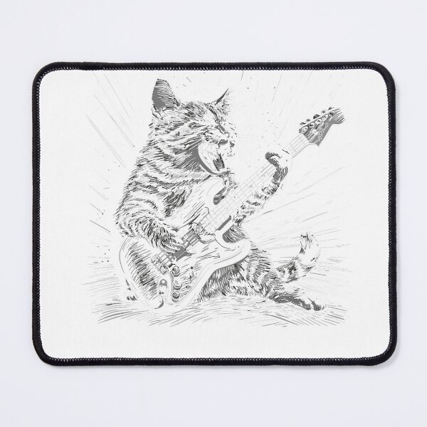 Item preview, Bass Guitar Cat Jazz Rock Metal Music Blues Kitty Men Women T-Shirt designed and sold by Voila-creative.