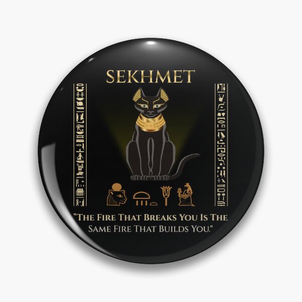 Item preview, Sekhmet · The Fire That Breaks You Is The Same Fire That Builds You · Egyptian Goddess Art designed and sold by PharaohDArt.