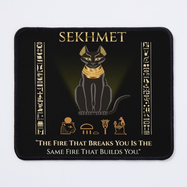 Item preview, Sekhmet · The Fire That Breaks You Is The Same Fire That Builds You · Egyptian Goddess Art designed and sold by PharaohDArt.