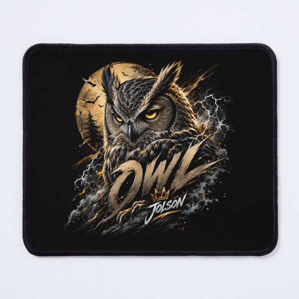 Item preview, Owl Jolson King of the Night Dark Owl Art designed and sold by GEARSHIFT GRAPHICS.