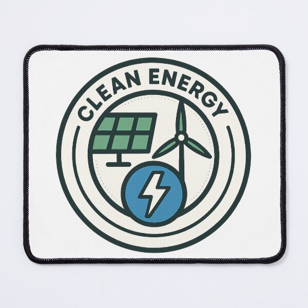 Item preview, Clean Energy Badge Sticker – Solar Wind EV Emblem designed and sold by minynature.