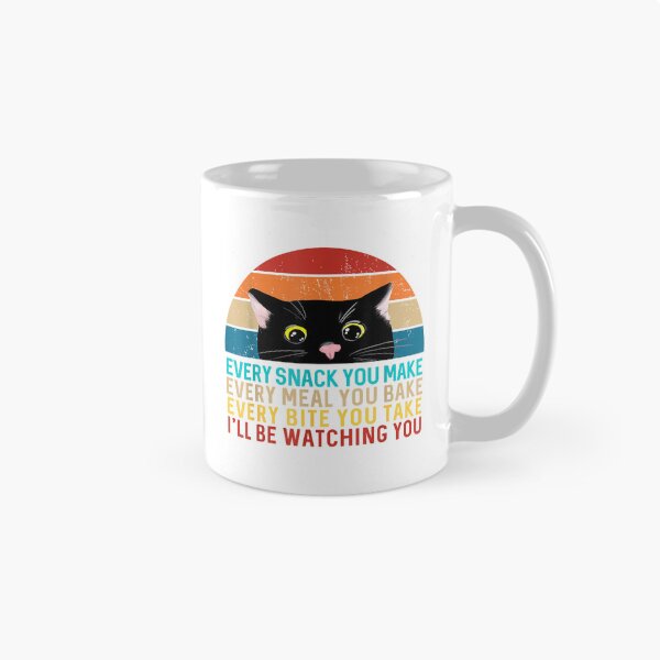 Item preview, Black Cat Every Snack You Make Retro Cat T-Shirt designed and sold by SavsMerch.