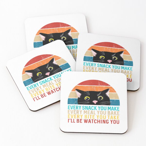 Item preview, Black Cat Every Snack You Make Retro Cat T-Shirt designed and sold by SavsMerch.