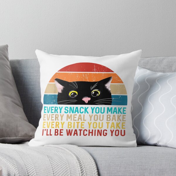 Item preview, Black Cat Every Snack You Make Retro Cat T-Shirt designed and sold by SavsMerch.