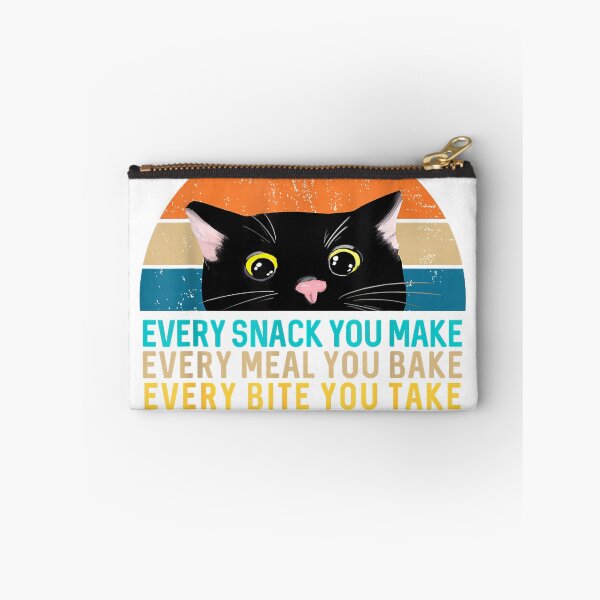 Item preview, Black Cat Every Snack You Make Retro Cat T-Shirt designed and sold by SavsMerch.