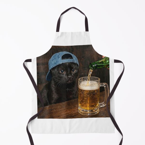 Item preview, Black Cat Drinking Beer Funny Black Cat Meme T-Shirt designed and sold by Othinus.