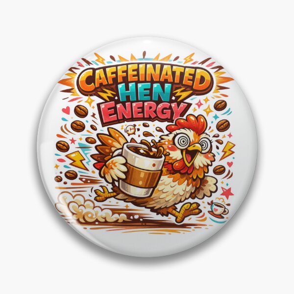 Item preview, Caffeinated Hen Energy designed and sold by Chill Chicken Studio.
