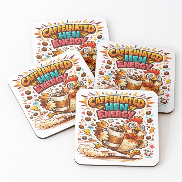 Item preview, Caffeinated Hen Energy designed and sold by Chill Chicken Studio.