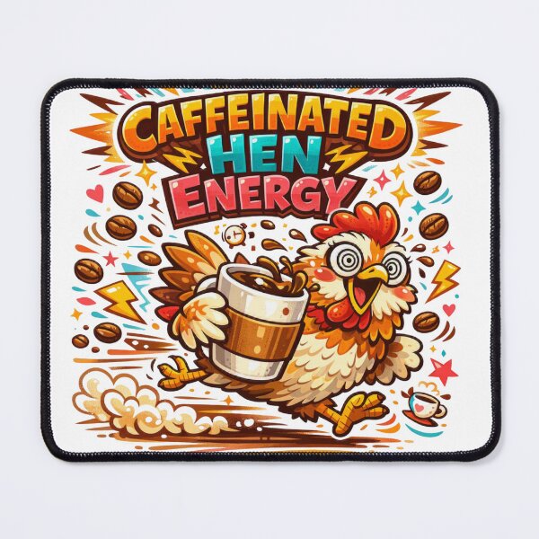 Item preview, Caffeinated Hen Energy designed and sold by Chill Chicken Studio.