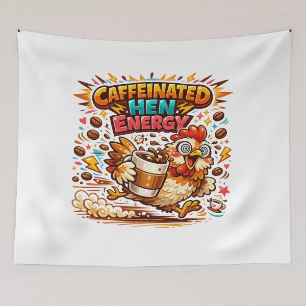 Item preview, Caffeinated Hen Energy designed and sold by Chill Chicken Studio.