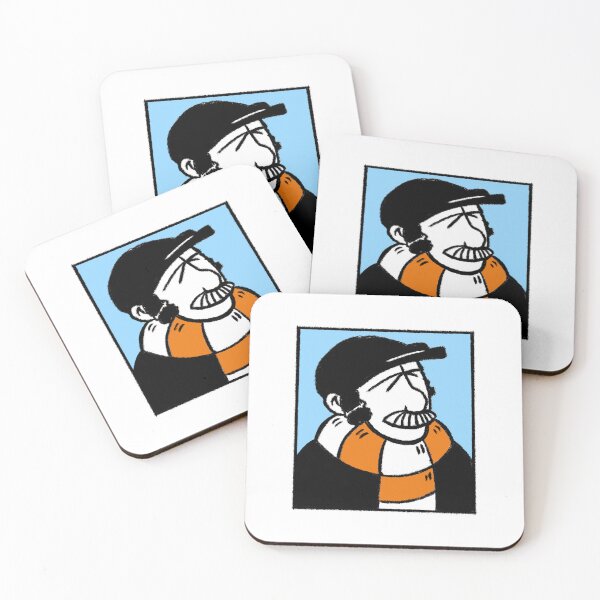 Item preview, Classic Football Fan Illustration | Retro Terrace Supporter | Orange & White Scarf - Pop Art designed and sold by GWARTGB.